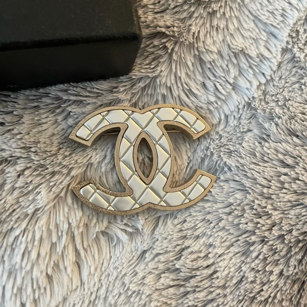 Authentic Chanel quilted brooch.